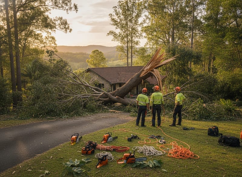 Emergency Tree Removal performed by Macedon Ranges Arborist in the Macedon Ranges