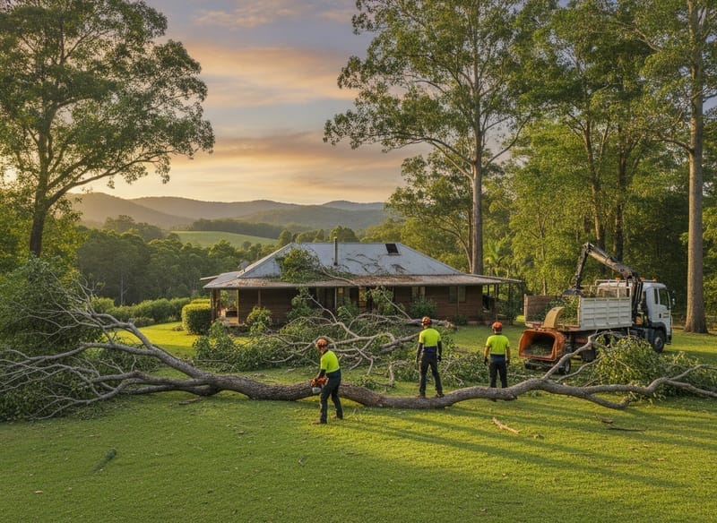 Storm Damage Tree Removal performed by Macedon Ranges Arborist in the Macedon Ranges