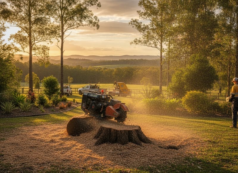 Stump Grinding performed by Macedon Ranges Arborist in the Macedon Ranges